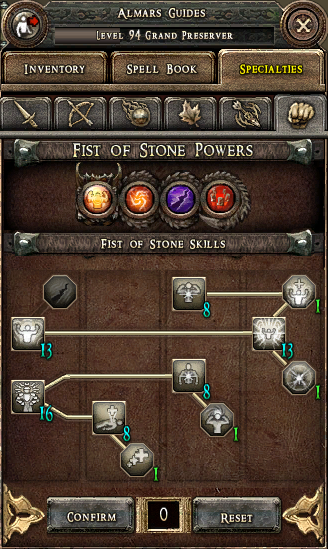 Fist of Stone Skills